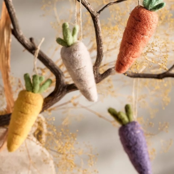 NWT Anthropologie Terrain Felted Easter Carrots - Picture 2 of 3